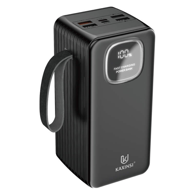 KAXINSI KP-372 50000mah 22.5W LED Fully Fast Charging Power Bankwith lightning, T-C、 Micro-USBand USB-A cables and 4 USB-Aand 1 USB-C and one Micro