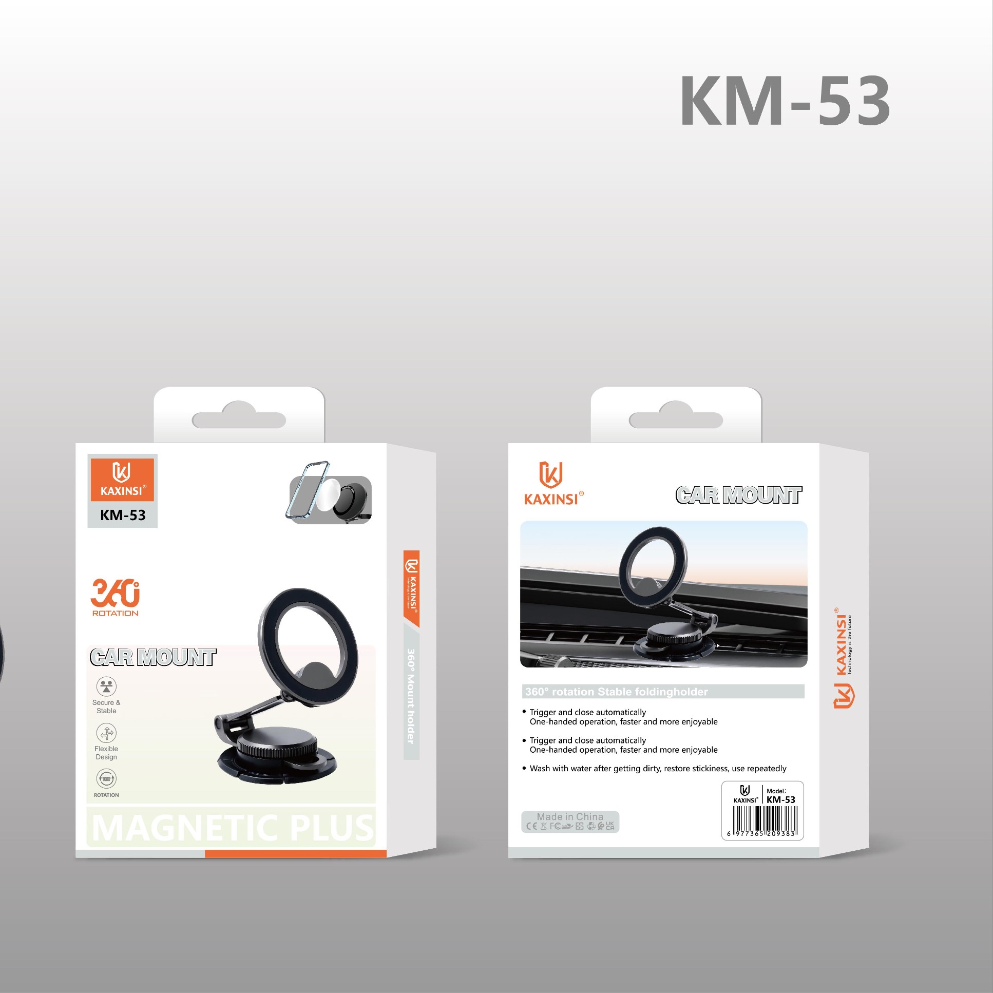 KAXINSI KM-53 360°rotation magnetic pluscar mount