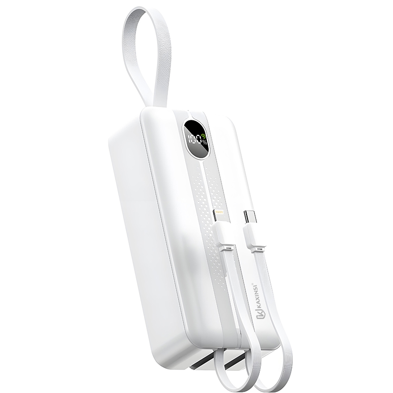 KAXINSI KP-35930000mah 22.5W LED FastCharging Power Bank withlightning and T-C cable output and USB-A and USB-C