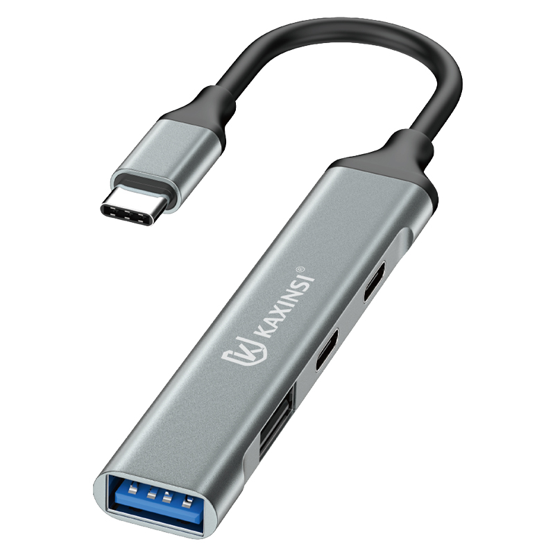 KAXINSI KJ-83: 4-IN-1 HUB Adapter USB-Cto USB 3.0 + USB-A + 2 USB-C