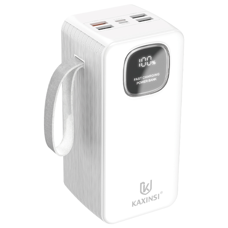 KAXINSI KP-372 50000mah 22.5W LED Fully Fast Charging Power Bankwith lightning, T-C、 Micro-USBand USB-A cables and 4 USB-Aand 1 USB-C and one Micro