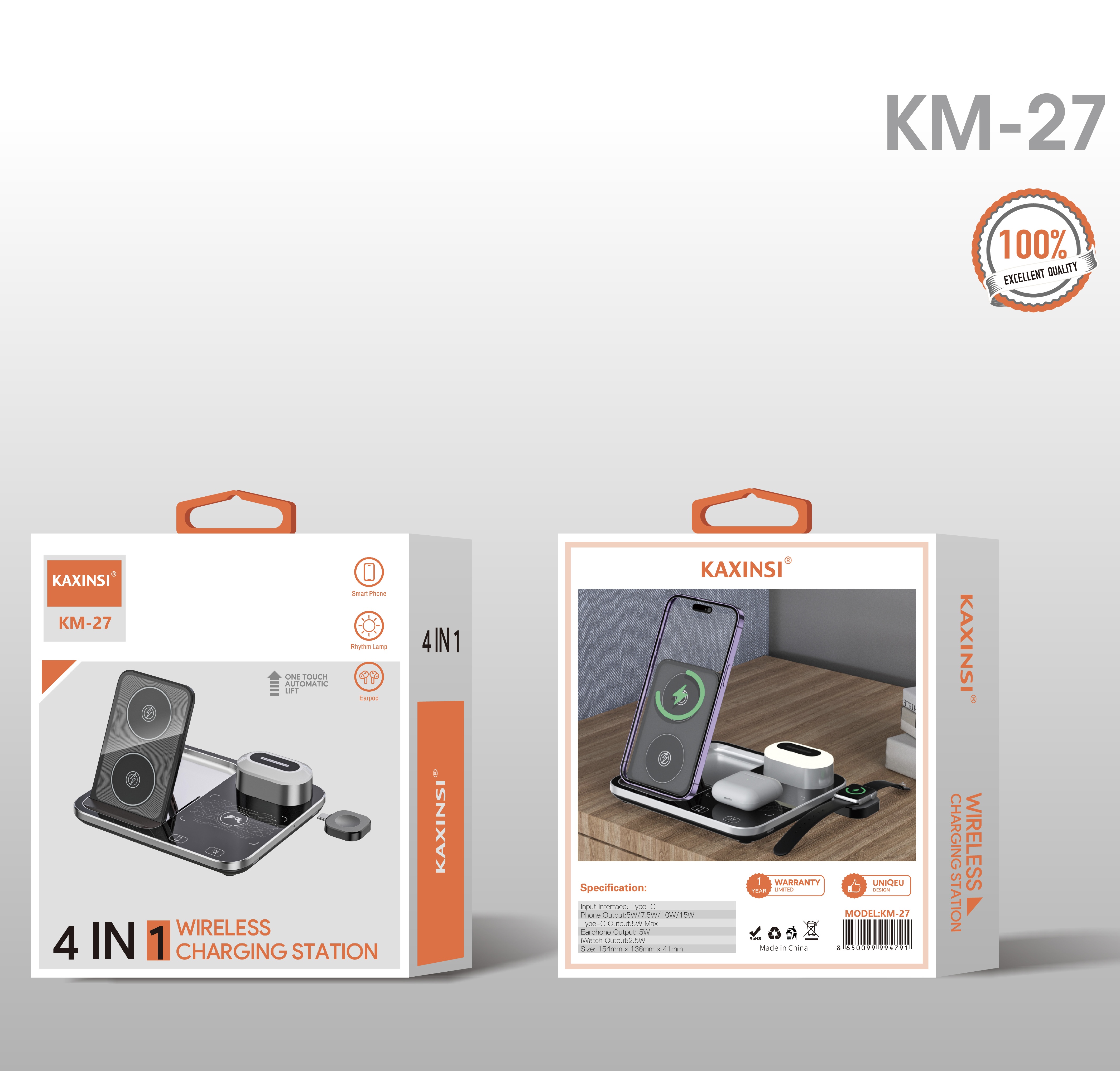 KAXINSI KM-27 4 IN 1 Wireless charging station