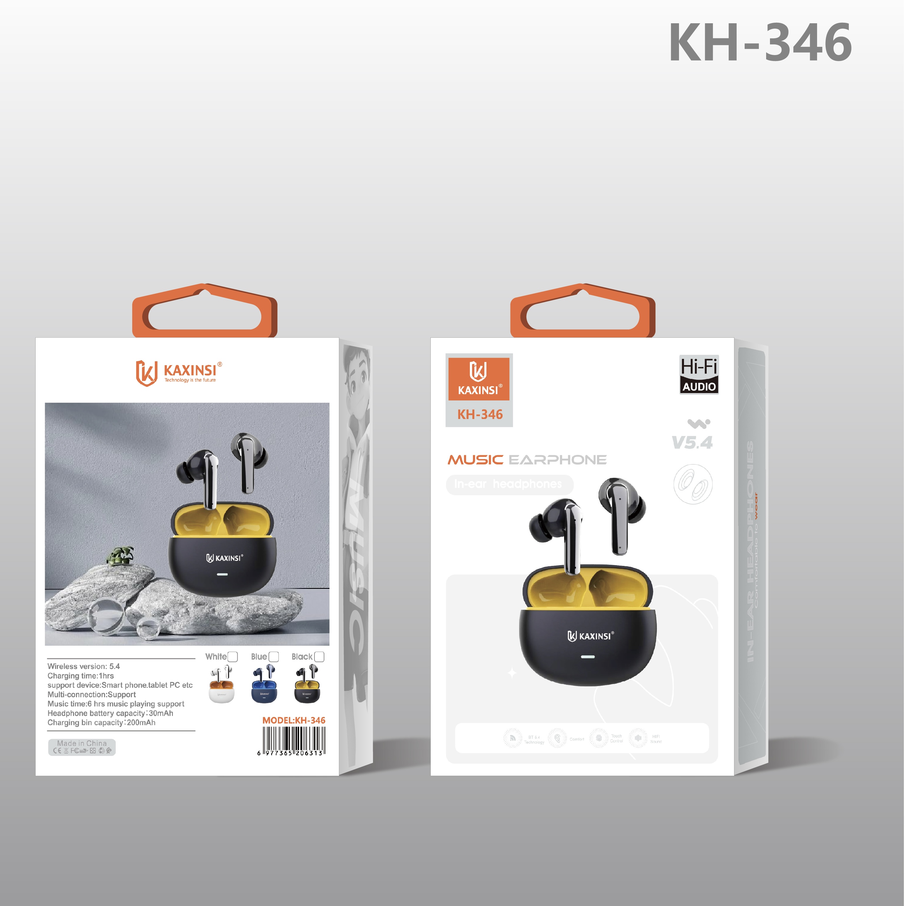 KAXINSI KH-346 V5.4 in-ear wireless music earphone