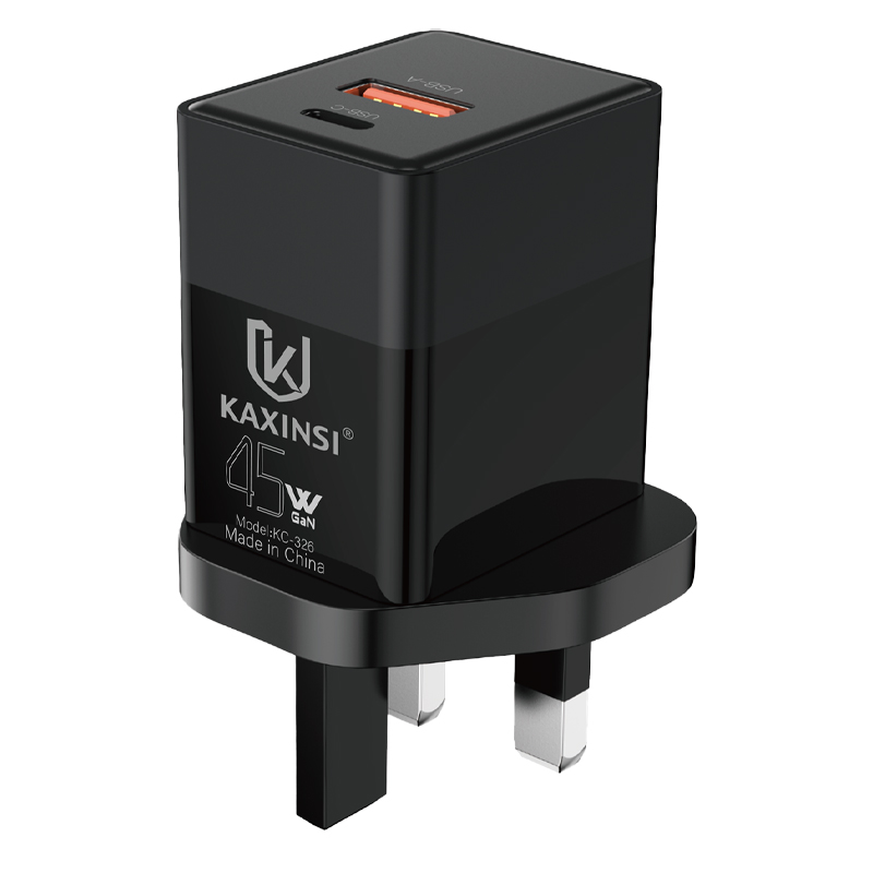 KAXINSI KC-326 UK GaN 45W Super fastcharging with convertible charger and USB-A+C