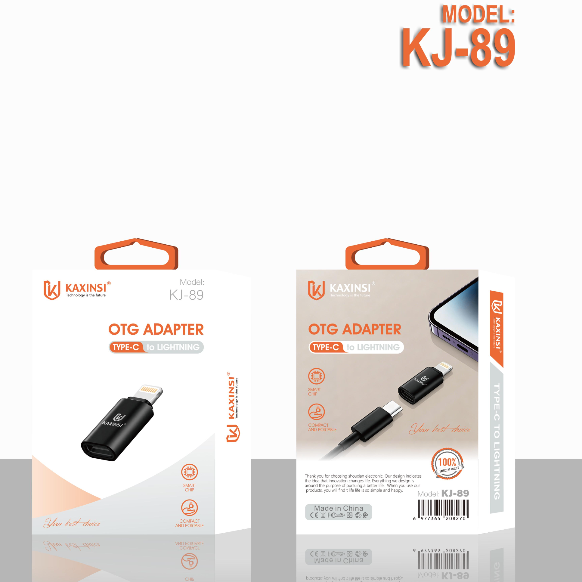 KAXINSI KJ-89  OTG adapter Type-C to Lighting