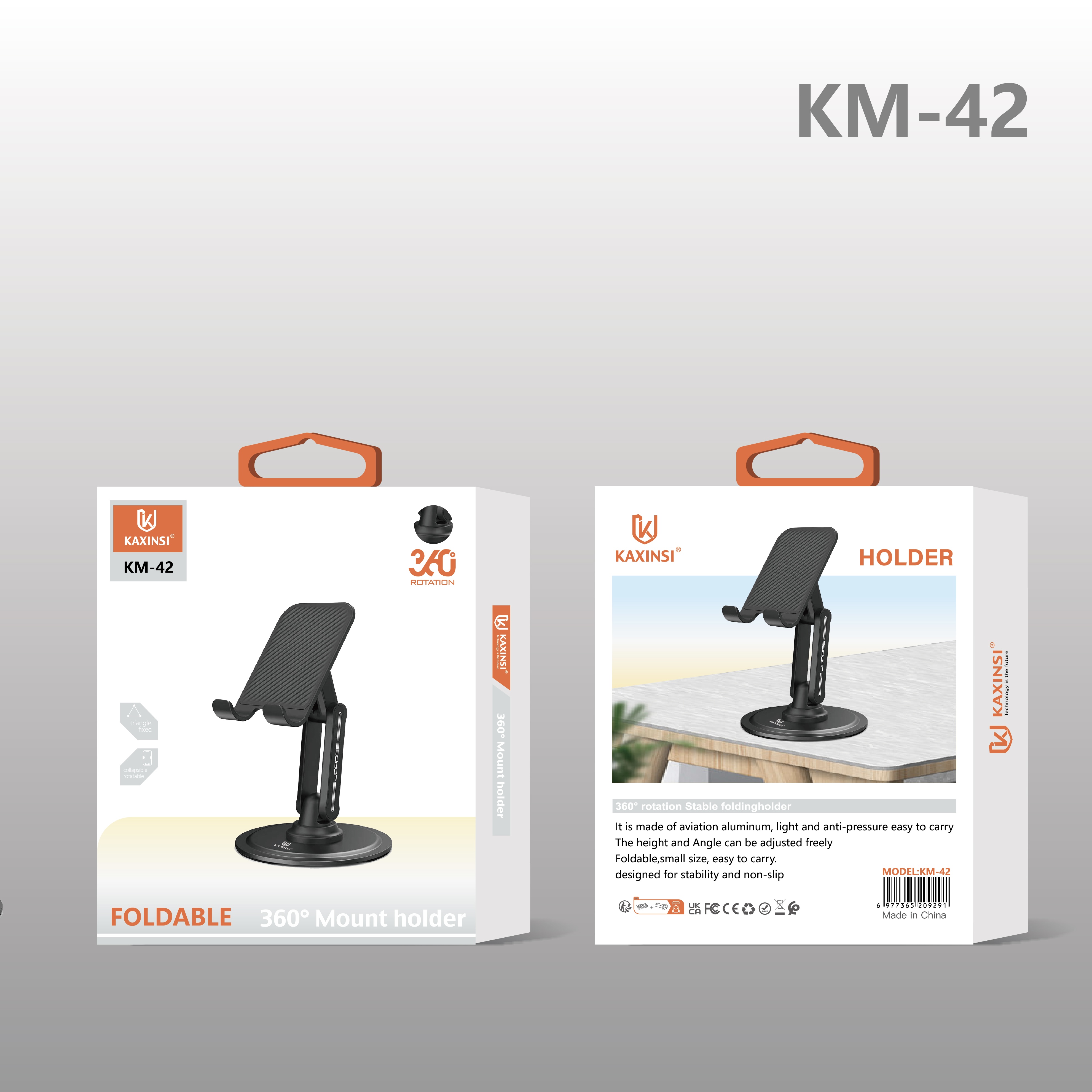 KAXINSI KM-42 360°rotation foldable Mount holder