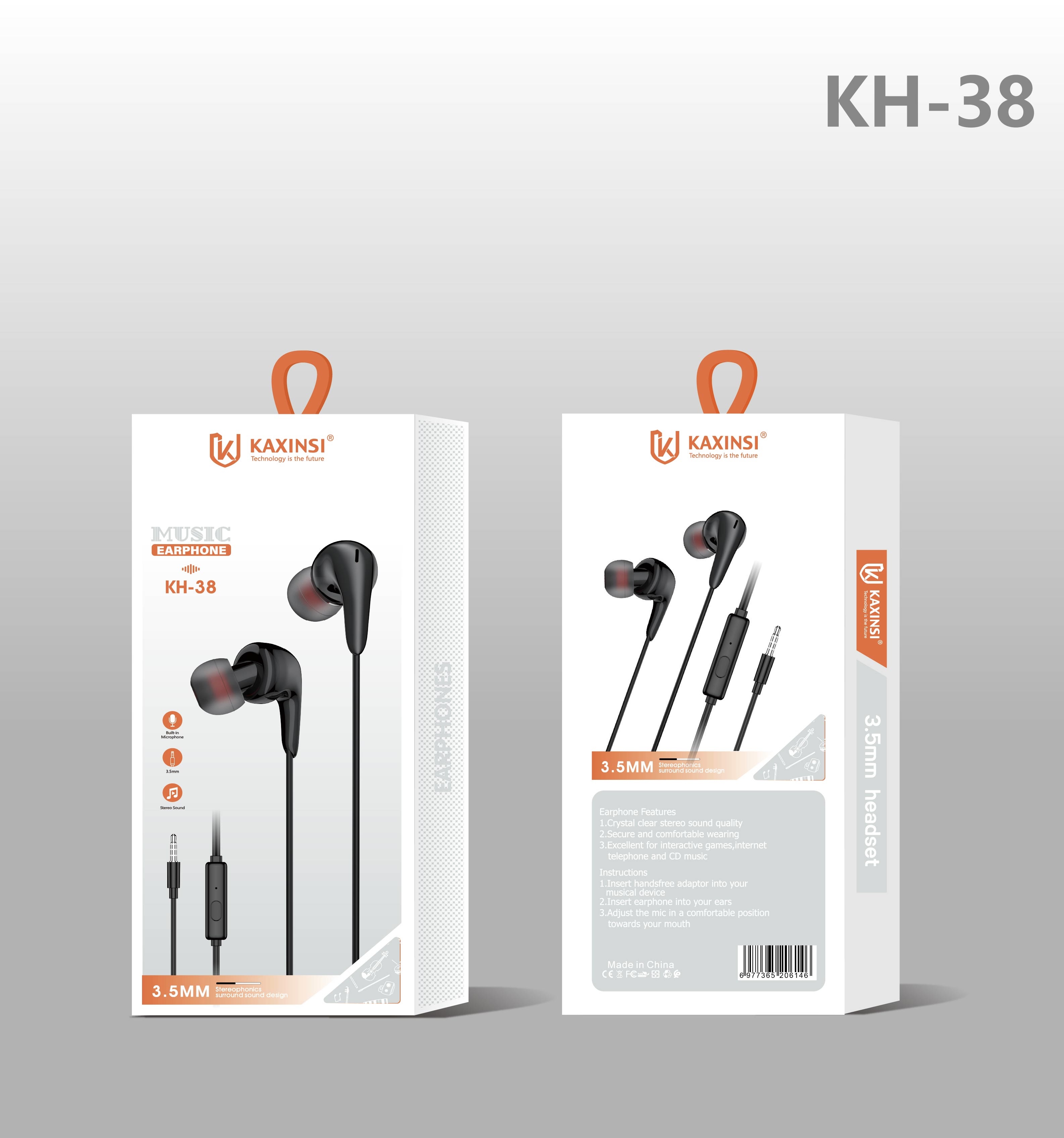 KAXINSI KH-38 Earpods with 3.5mm Connector