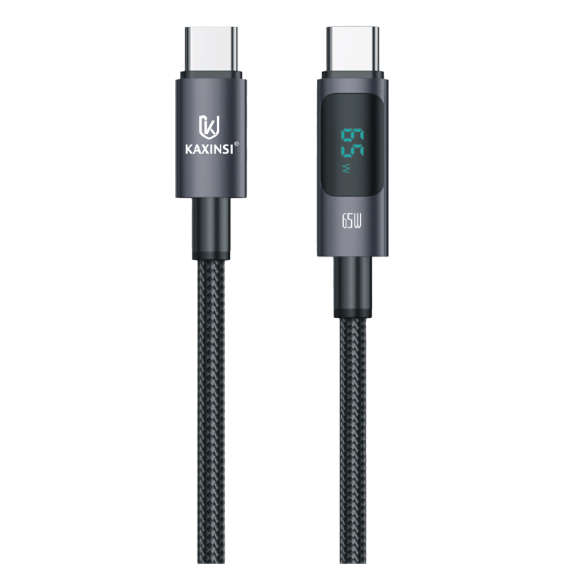 KAXINSI KU-123 65W LED super fast Bio-Nylon Braided cable with Type-C toLightning Connector
