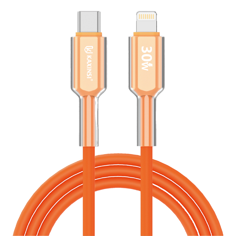 KAXINSI KU-119 30w 2M length longsilicone Cable with Type-C to Lightning Connector