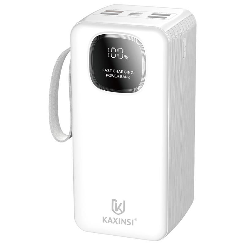 KAXINSI KP-373 60000mah 22.5W LED Fully Fast Charging Power Bankwith lightning, T-C, Micro-USBand USB-A cables and 4 USB-Aand 1 USB-C and one Micro