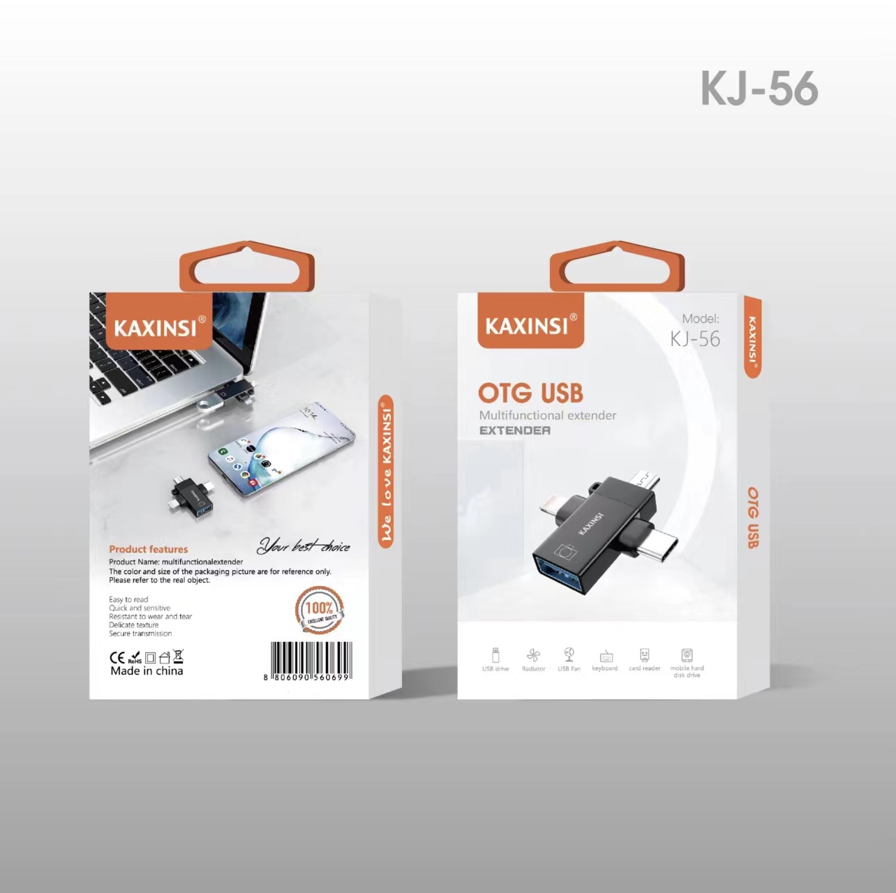 KAXINSI KJ-56  Jack USB-C Docking Station USB-C to Docking HDMI+SD/TF+USBx2+USB-C+PD