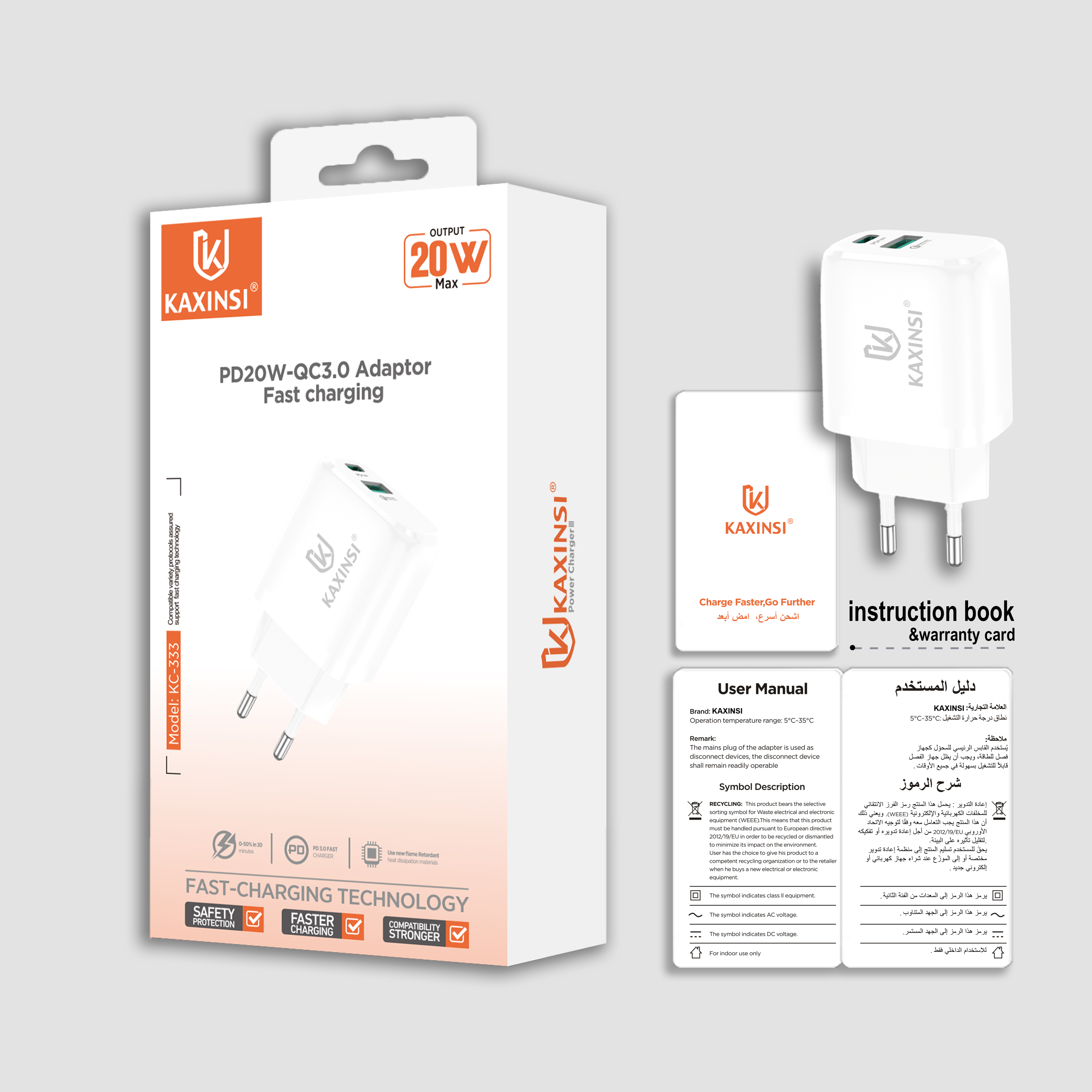 KAXINSI KC-333 20w EU A+C fast charger