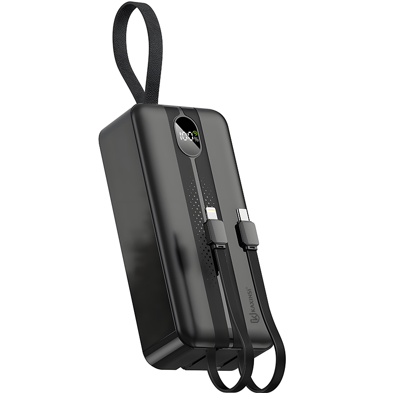 KAXINSI KP-35930000mah 22.5W LED FastCharging Power Bank withlightning and T-C cable output and USB-A and USB-C