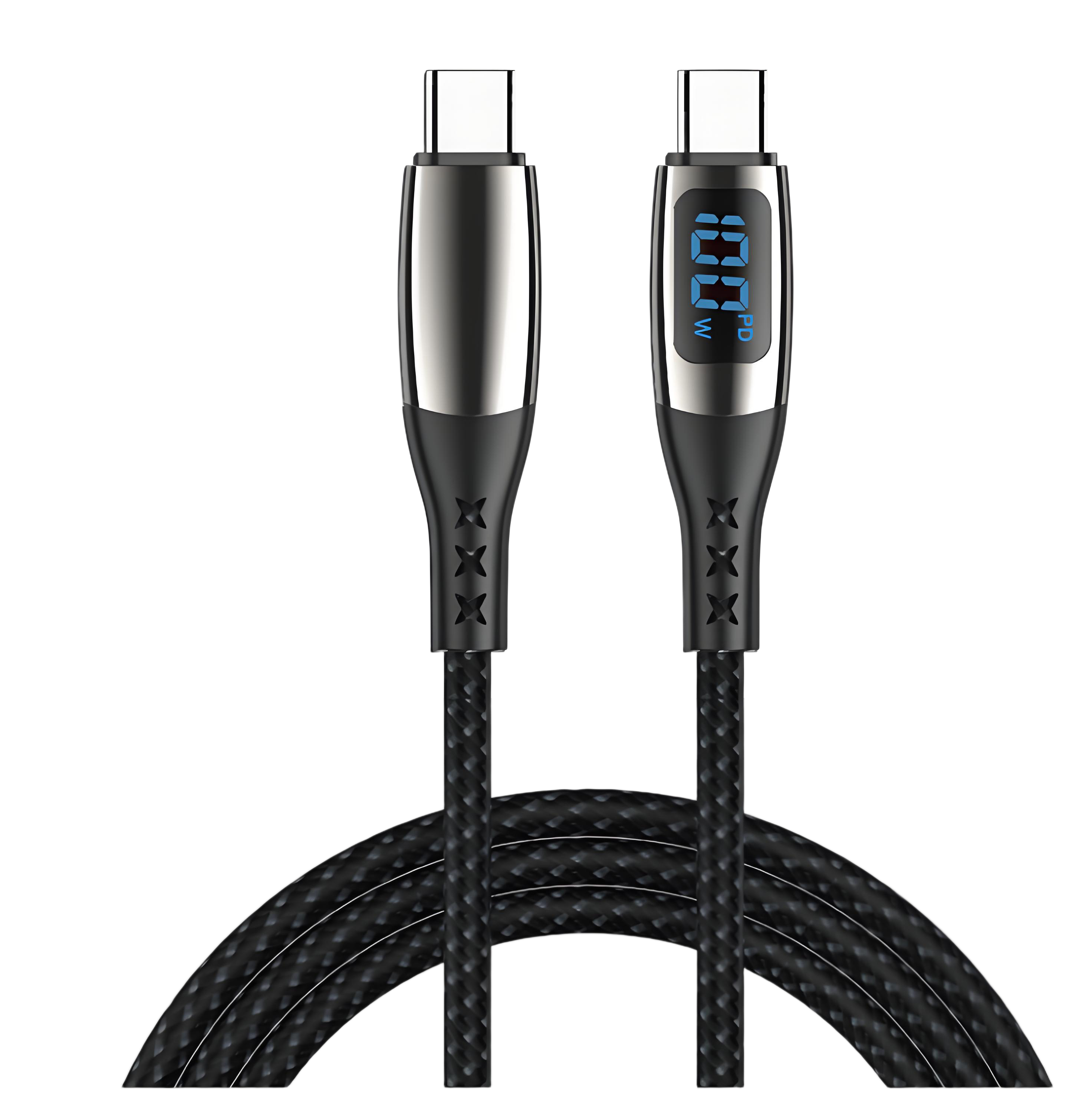 KAXINSI KU-97 100W Led display type-c totype-c data cable displays real-time output power