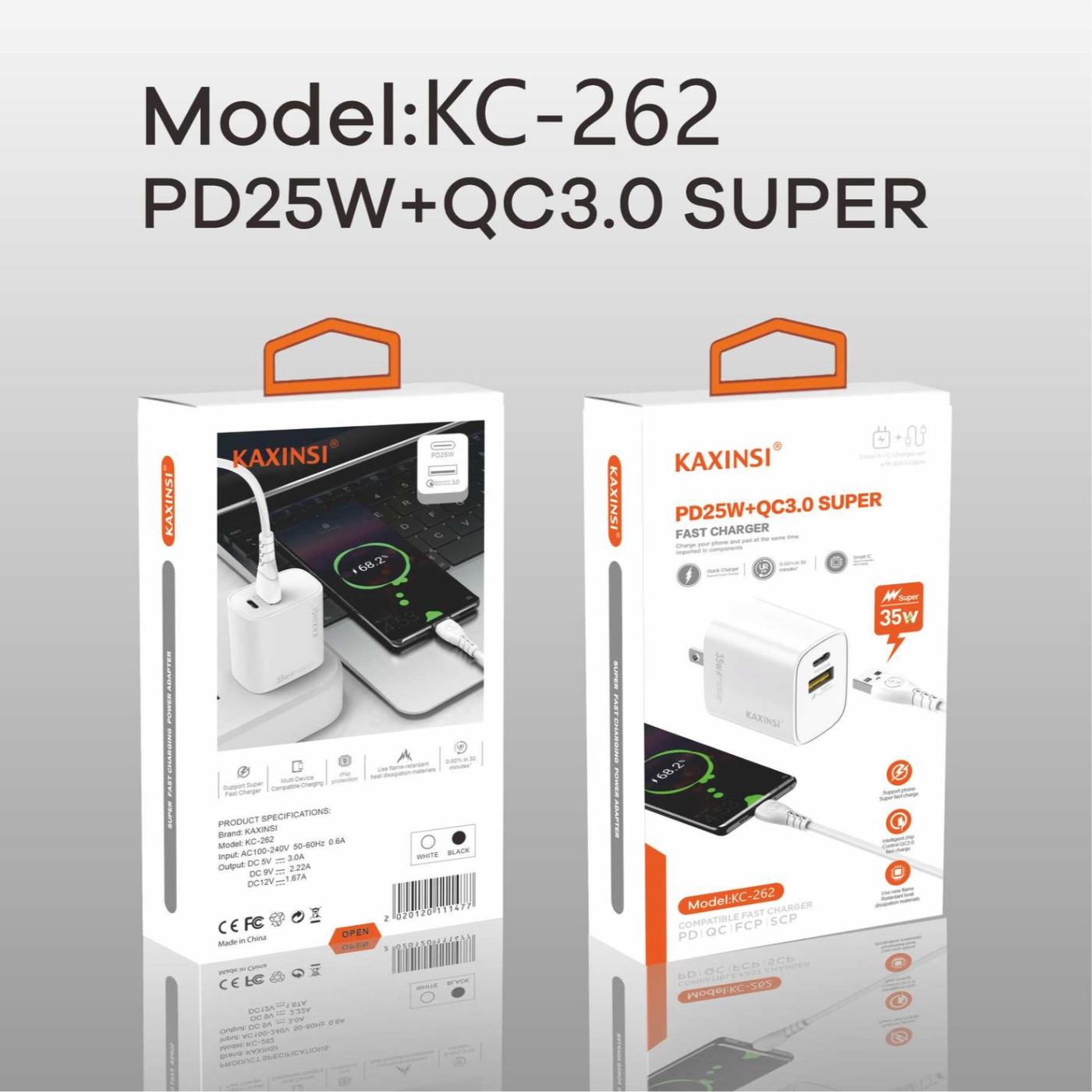 KAXINSI KC-262  US 35W fast charging with USB-A+C