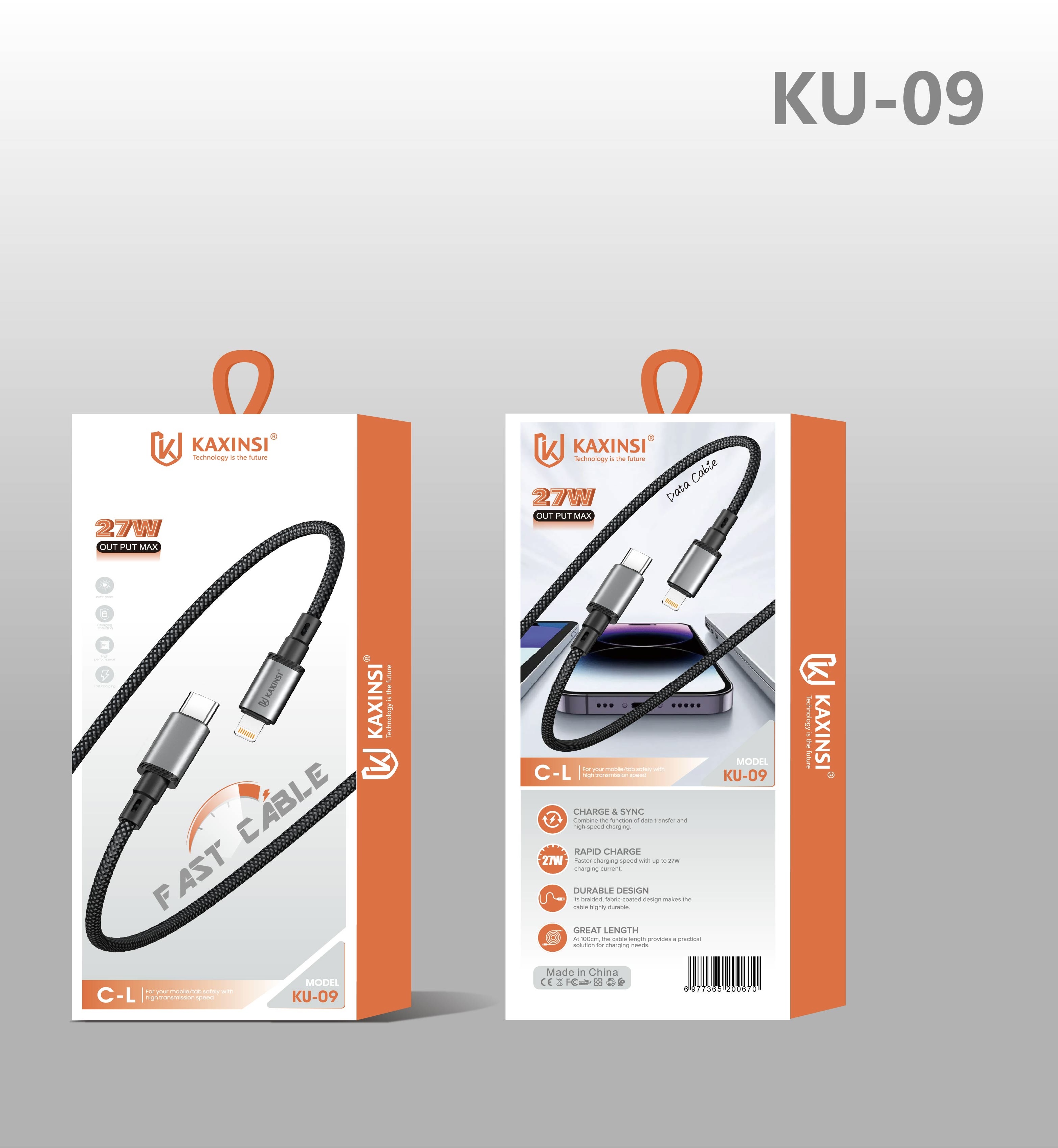 KAXINSI KU-09 Type-C to lightning data cable