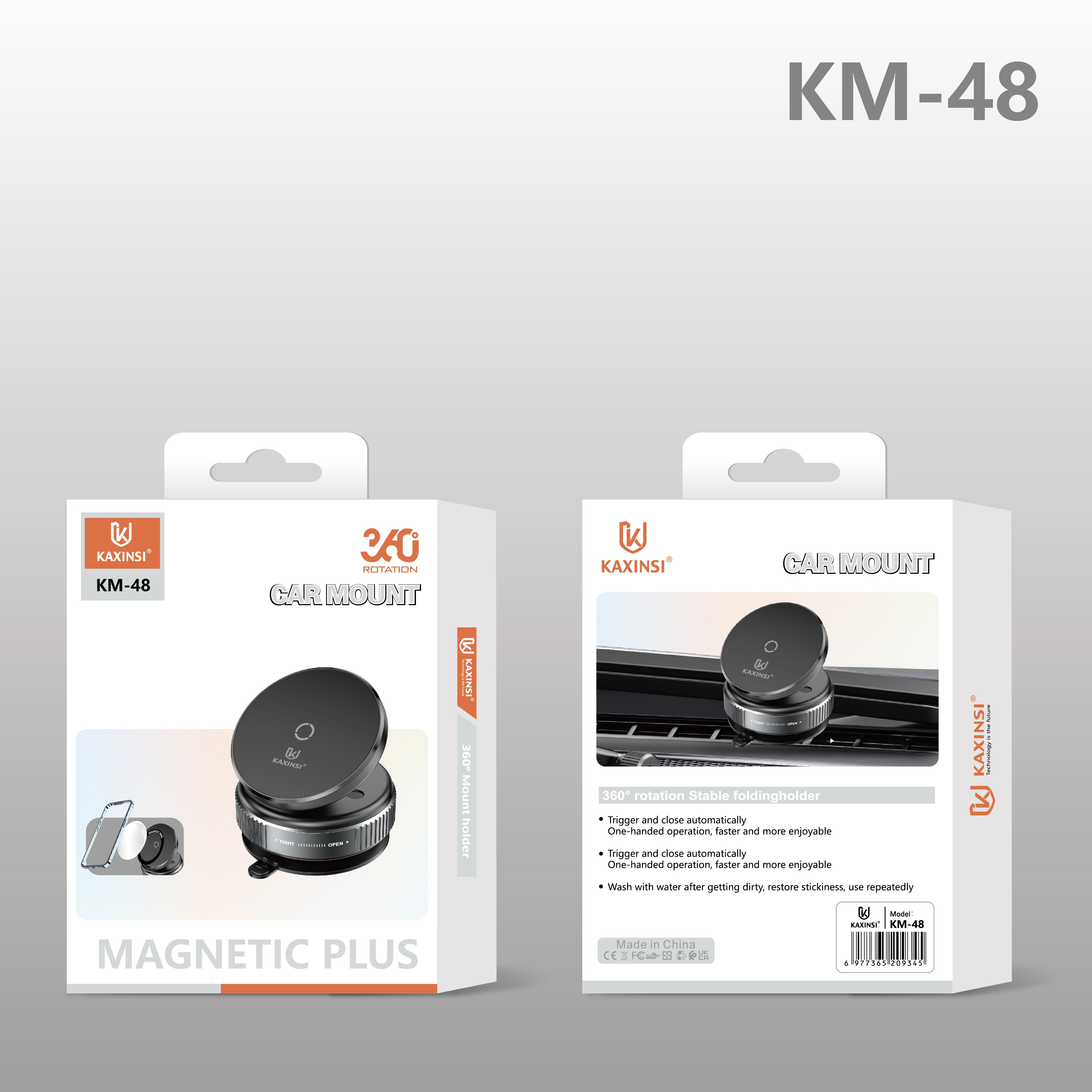 KAXINSI KM-48 360°rotation magnetic pluscar mount