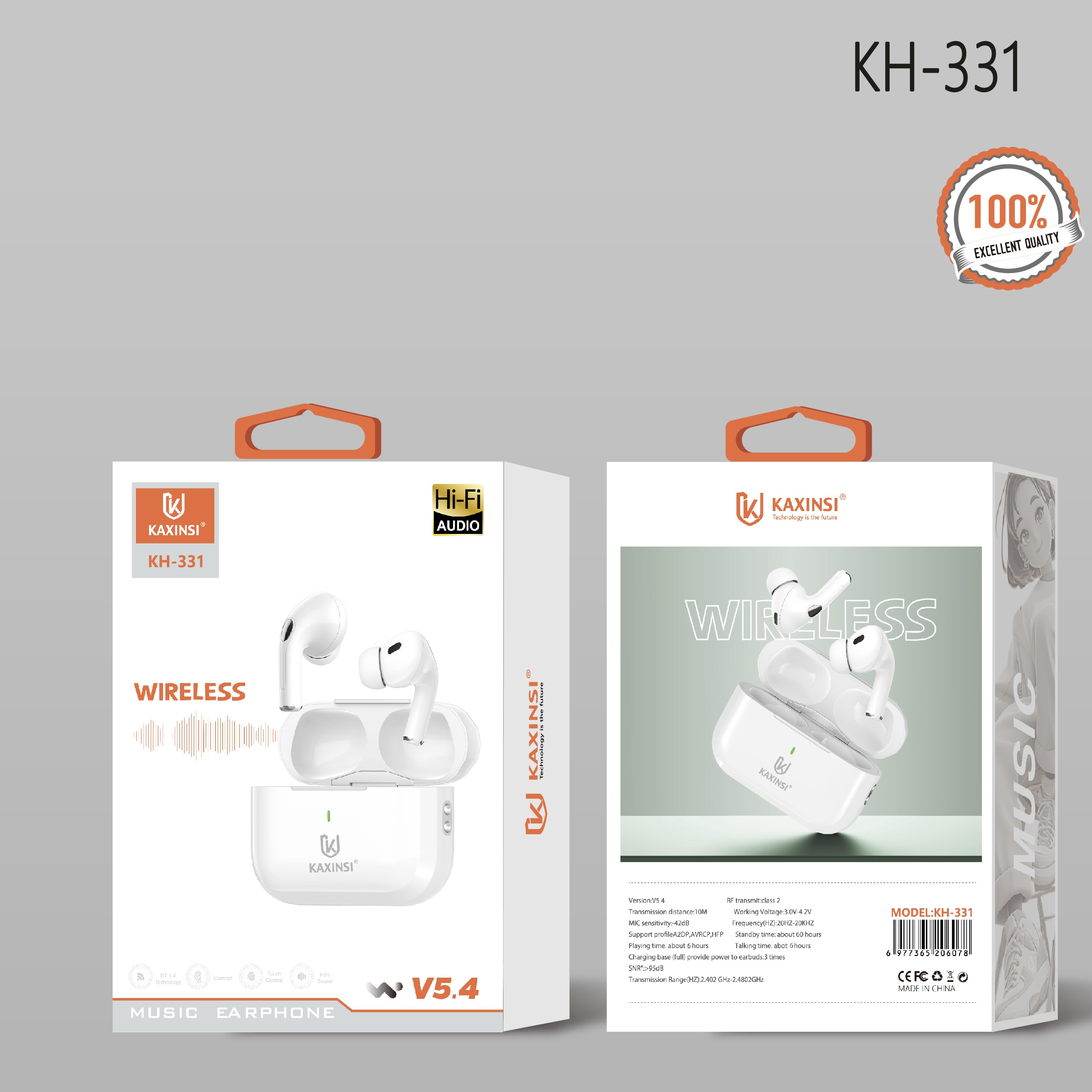 KAXINSI KH-331 V5.4 wireless music earphone