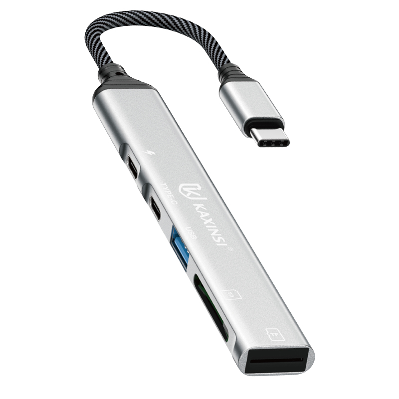 KAXINSI KJ-85  5-IN-1 HUB Adapter USB-C to USB 3.0 + USB-Cx2 + SD&TFCard