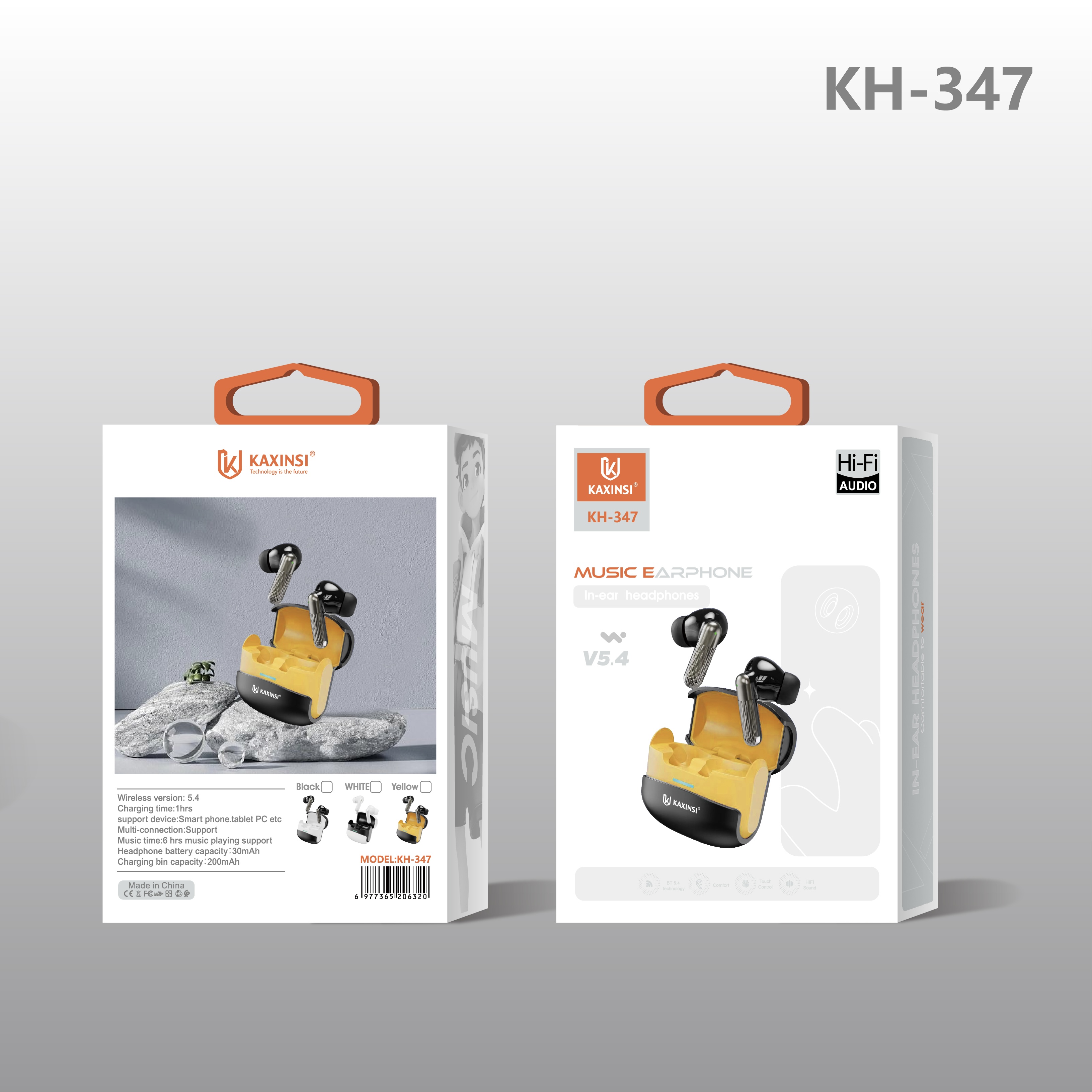 KAXINSI KH-347 V5.4 in-ear wireless music earphone