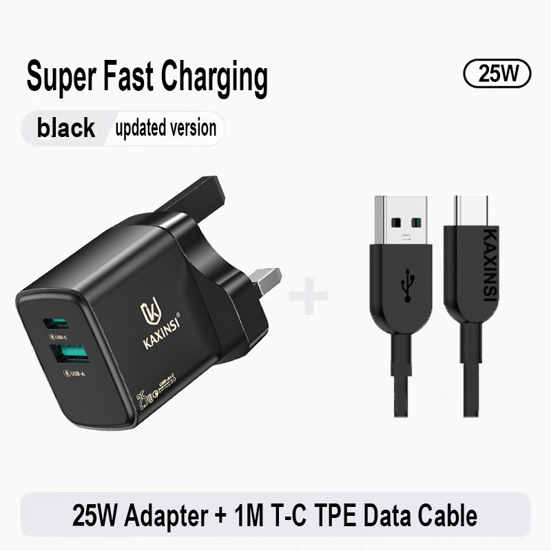 KAXINSI KC-351  UK 25W fast charging with convertible charger and USB-A+C