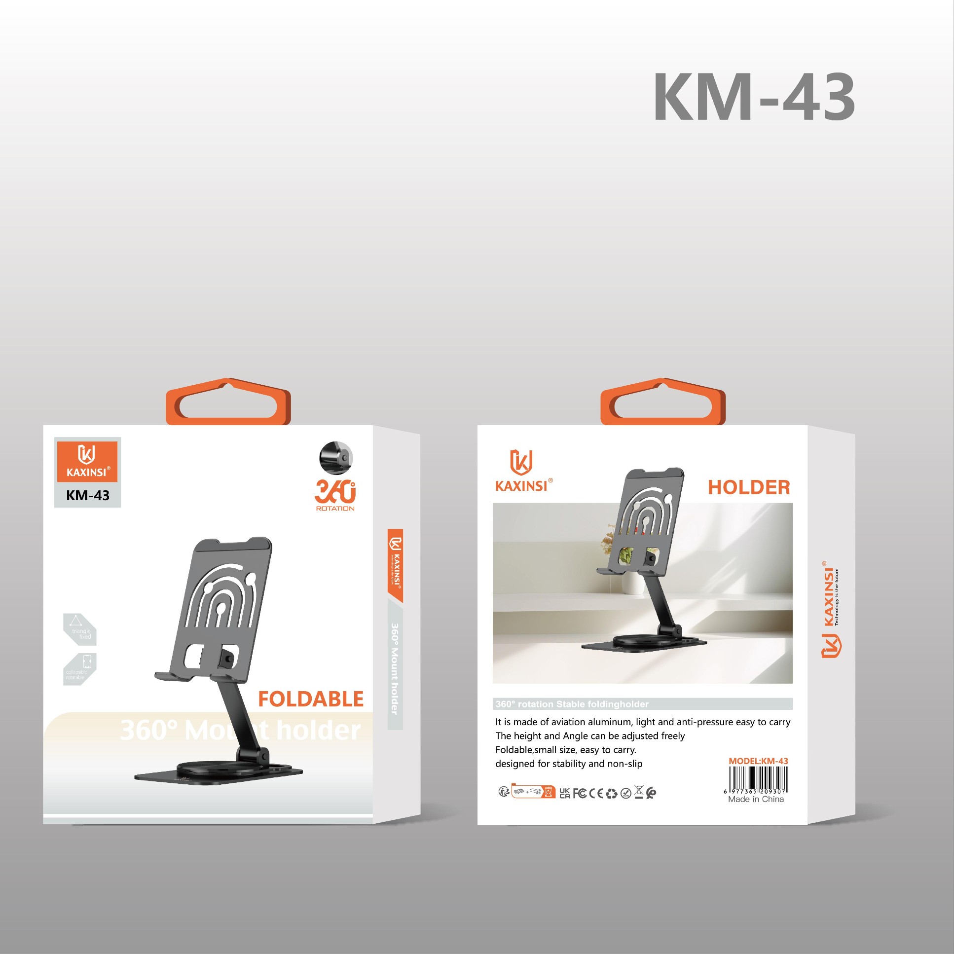 KAXINSI KM-43 360°rotation foldable Mountholder