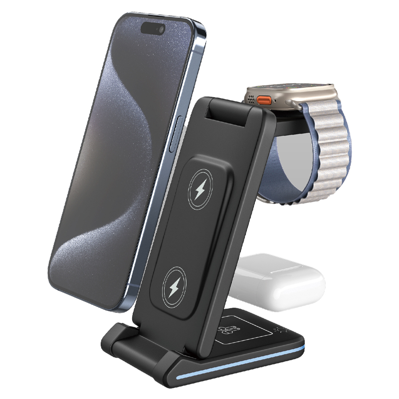 KAXINSI KM-29 3 In 1 Wireless charging station with foldable design