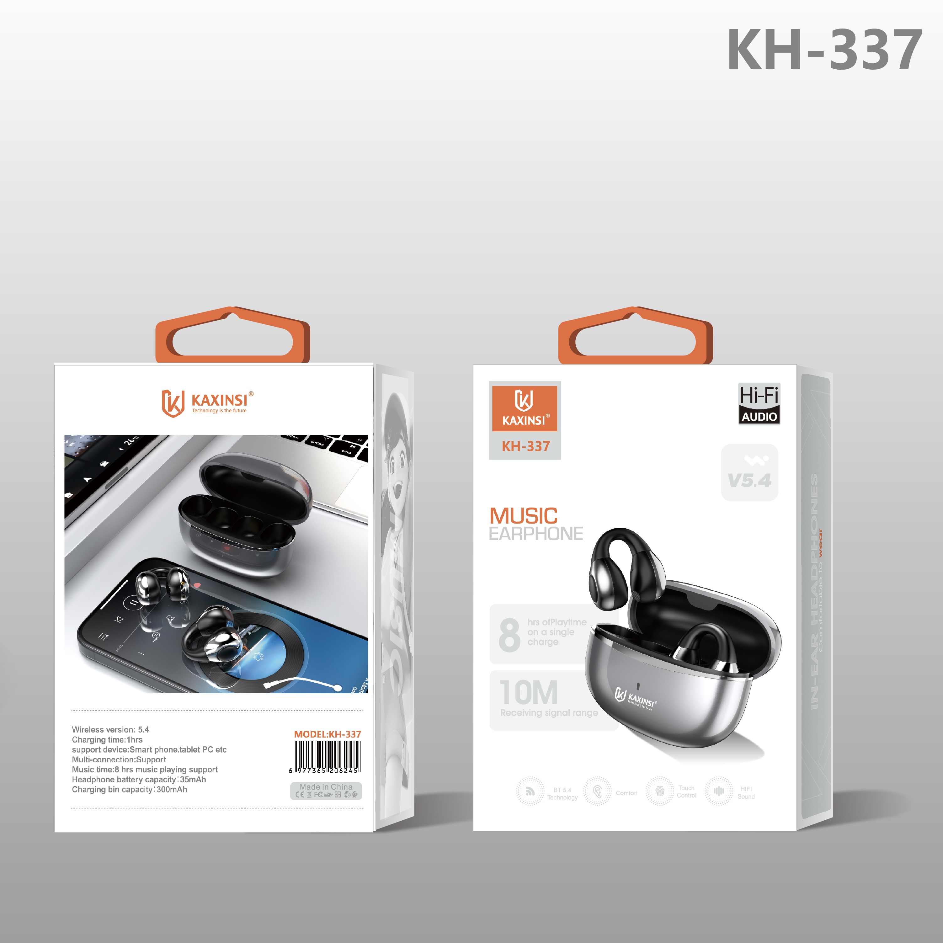 KAXINSI KH-337 V5.4 Clip-on wireless music headset