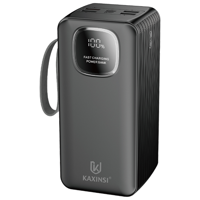 KAXINSI KP-373 60000mah 22.5W LED Fully Fast Charging Power Bankwith lightning, T-C, Micro-USBand USB-A cables and 4 USB-Aand 1 USB-C and one Micro