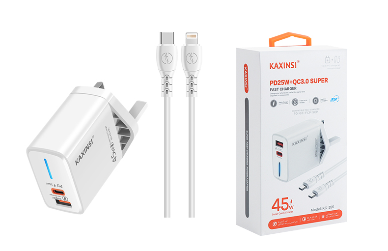 KAXINSI KC-285 UK 45W Super fast charging with convertible charger and USB-A+C