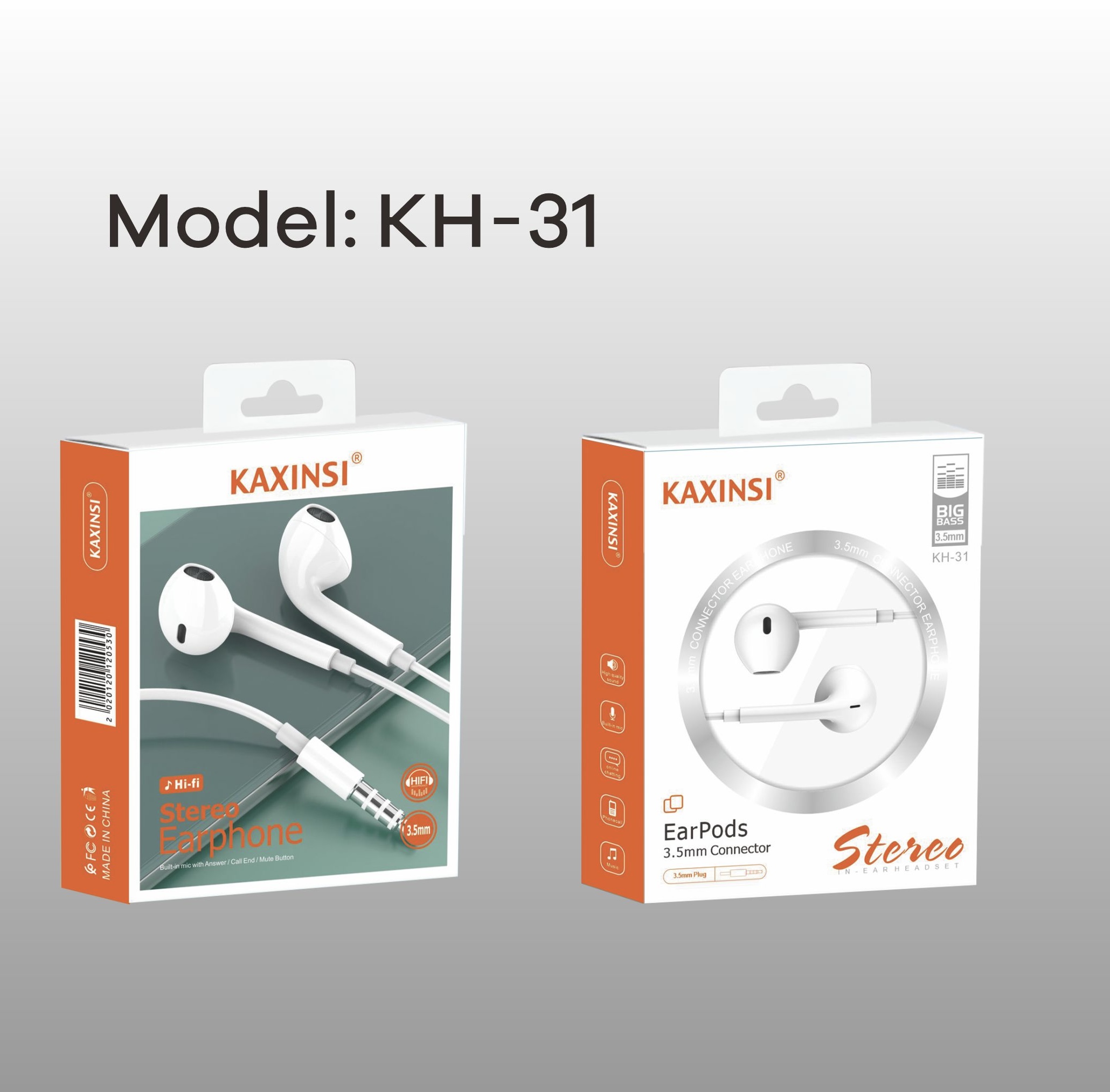 KAXINSI KH-31 Earpods with 3.5mm Connector
