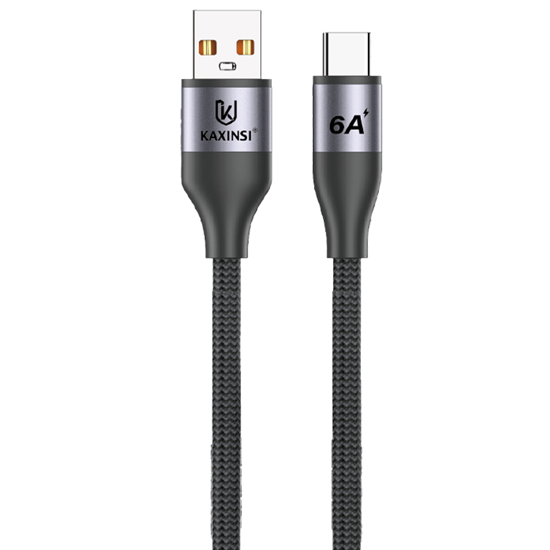 KAXINSI KU-112  6A Bio-Nylon Braided Fast charger cable with USB-A to USB-C connector